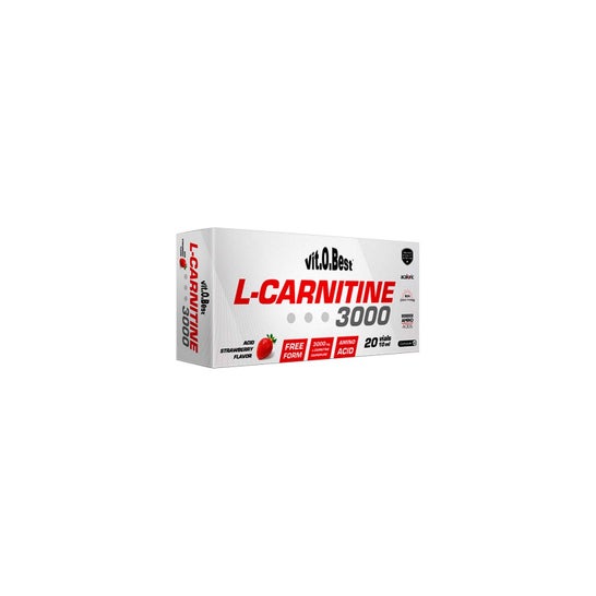 Vitobest L-Carnitine 3000 Zure Aardbei 10ml x 20 Vialen