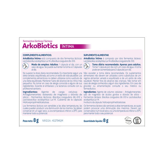 ArkoBiotics Intimina vaginal flora 20caps