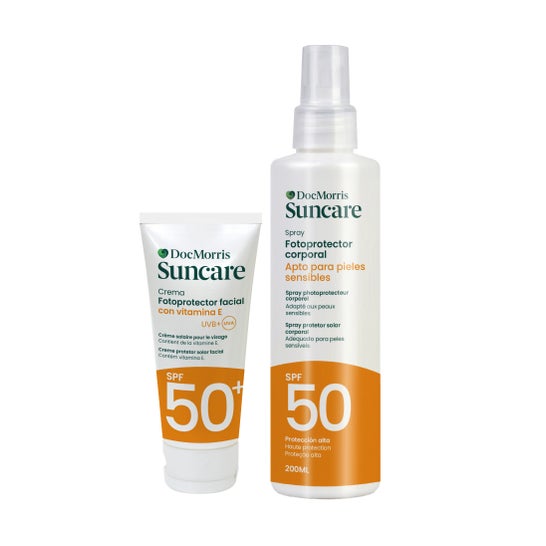 DocMorris Pack  Suncare Crema Facial SPF50+ 50ml +Spray Corporal SPF50 200ml