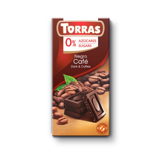 Torras Chocolate Negro Café sin Gluten sin Azúcar 75g