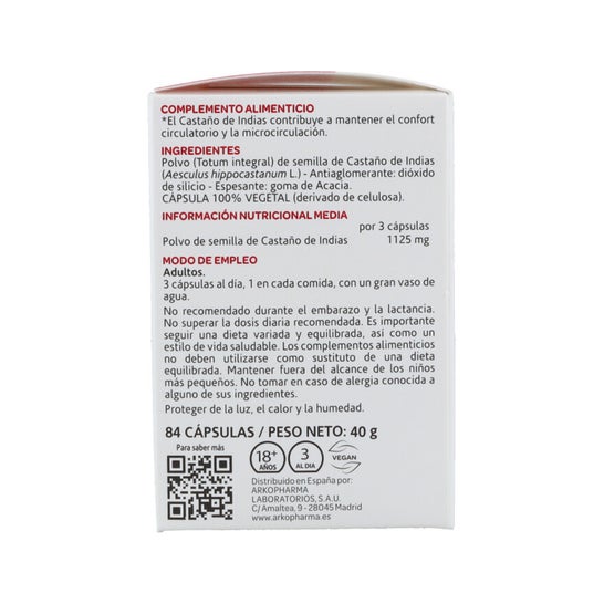Arkopharma Arkocaps Castaño de Indias 84 caps