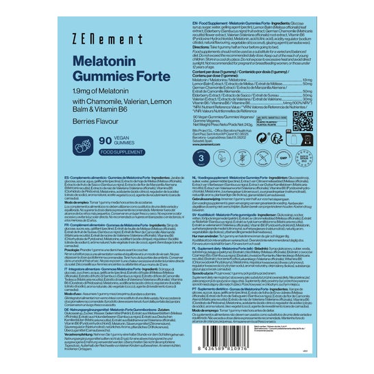 Zenement Melatonin Gummies Forte 90 Wegańskich Żelek