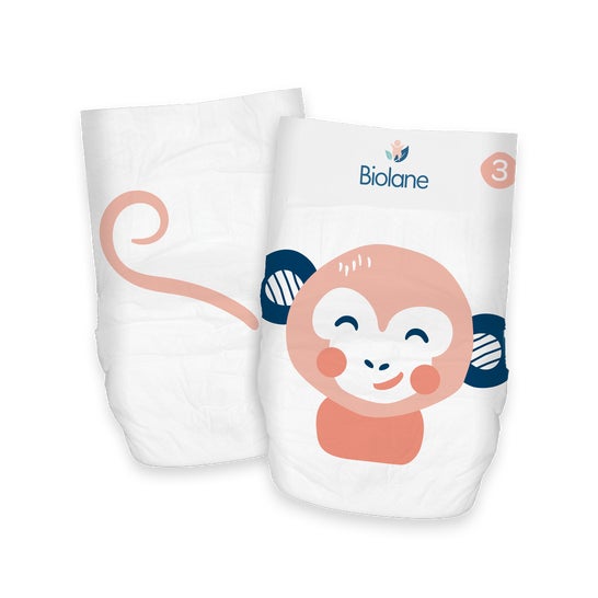 Biolane Pañales Naturales para Bebés Talla 3 4-9 Kg 52 uds
