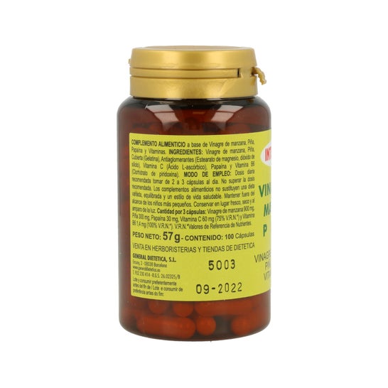Vinagre de manzana de Integralia, 100 caps