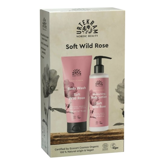 Urtekram Pack Soft Wild Rose Gel Baños 200ml + Loción 245ml