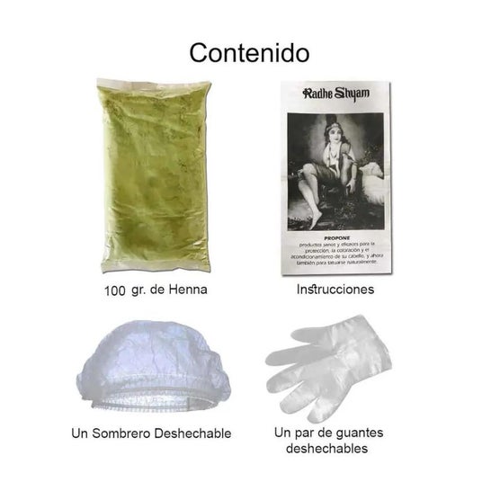 Radhe Shyam Henna Castaño Claro Polvo 100g Radhe Shyam Henna Castaño Claro Polvo 100g