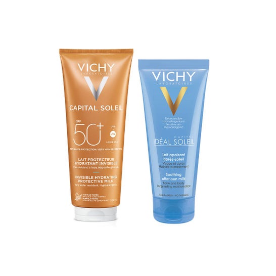 Vichy Capital Soleil Leche Hidratante SPF50+ 300ml + Aftersun 100ml
