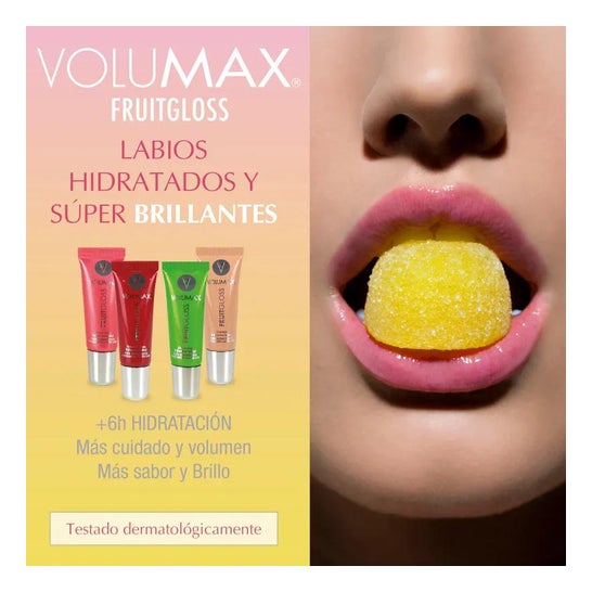 Volumax Fruit Gloss jordbær og creme 15ml Volumax Fruit Gloss jordbær og creme 15ml
