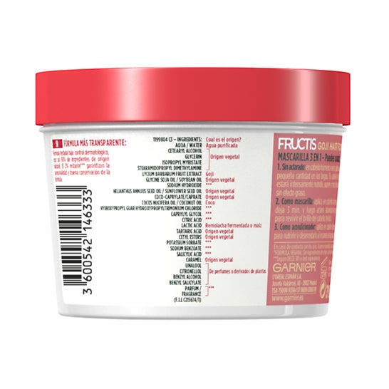 Garnier Fructis Hair Food Goji Brillo Mascarilla Reaviva 390ml