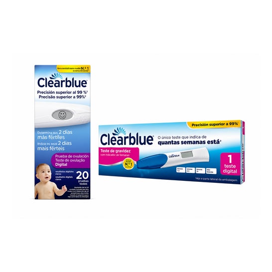 Clearblue Pack Test Ovulación 20 uds + Indicador de semanas