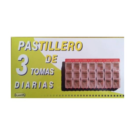 La Pastilla Pastillero Semanal Sg-3 Organizador de Medicamentos Semanal 3T Diaria Gde