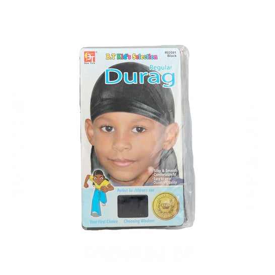 Beauty Town Durag Regular Children's Hat Black Hair 1piece