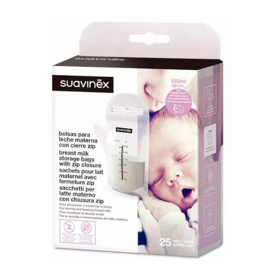 Borse per la conservazione del latte materno Suavinex™ 25 pz Borse per la conservazione del latte materno Suavinex™ 25 pz