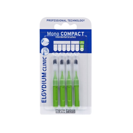 Elgydium Clinic Mono Compact Cepillos Interdentales 2,2mm Verde 4uds