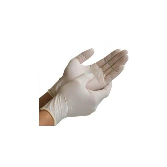 Peha-Soft guantes látex desechables sin polvo talla L 100uds