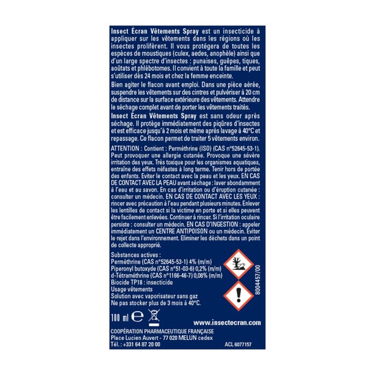 Insect Écran Spray Repelente para Ropa 100ml