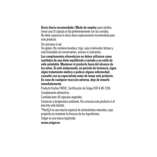 Solgar Cardo Mariano Extracto de Hierba 60vcaps