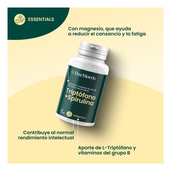 Docmorris Triptófano + Spirulina 30 caps