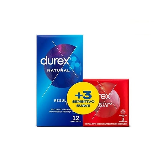 Durex Natural 12uds + Sensitivo Suave 3uds