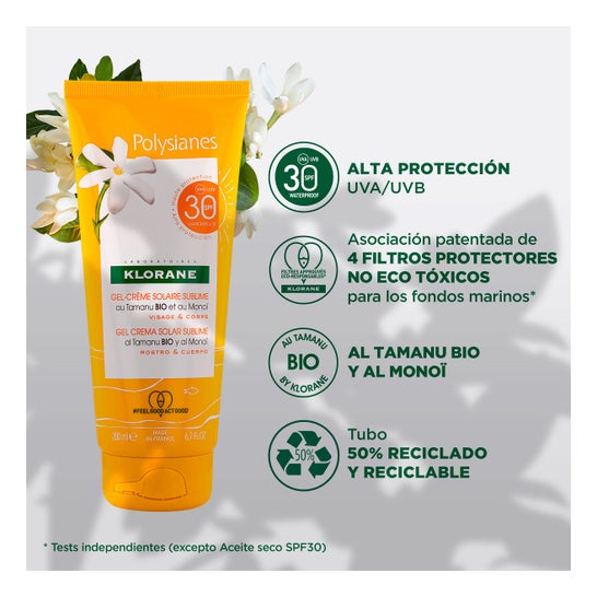 Klorane Gel Crema Solar Sublime SPF30 200 ml
