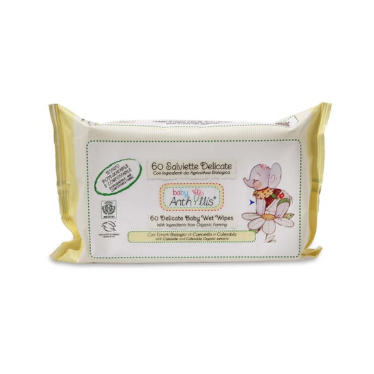Anthyllis Salviette Delicate alla Camomilla e alla Calendula 60 Unità