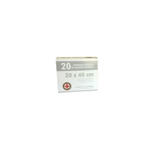Gran Cruz Gasa Esteril Algodon Compresas 20 U