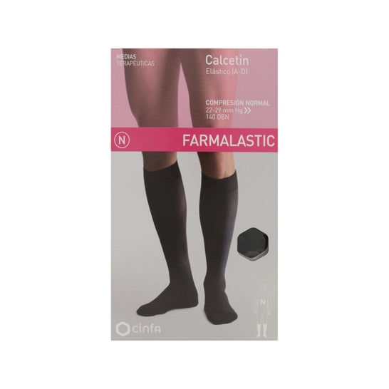 Farmalastic antibacterial normal comp. antibacterial sock T-extra large black 1 pc