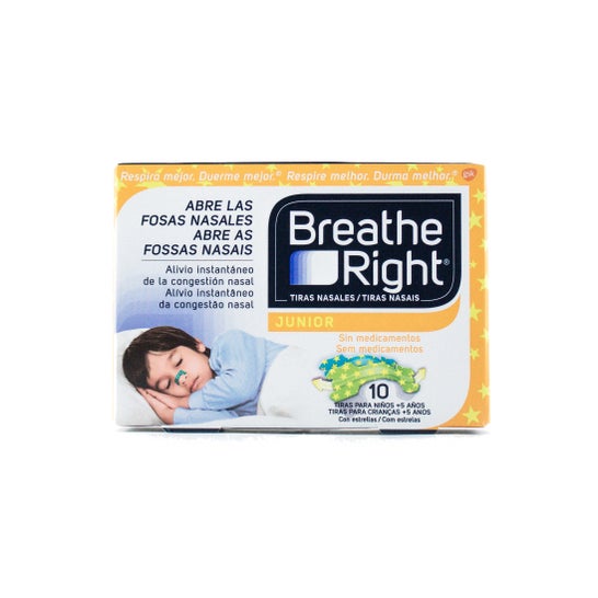 Breathe Right Respira Mejor tiras nasales niños 10uds