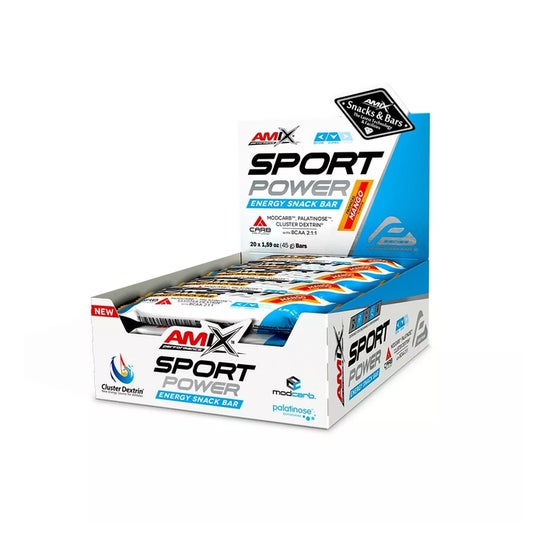 Amix Performance Sport Power Energy Snack Bar Mango 20x45g