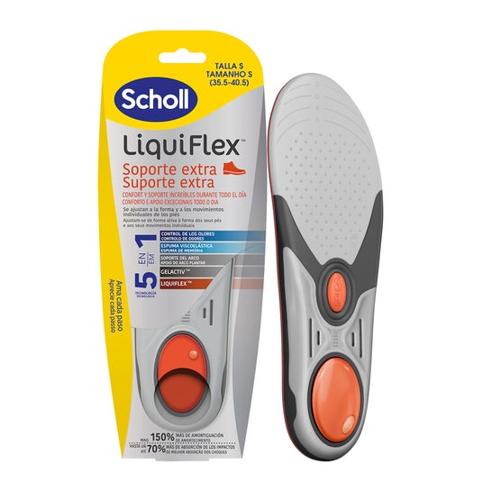 Scholl LiquiFlex Plantillas Soporte Extra Talla S 1par