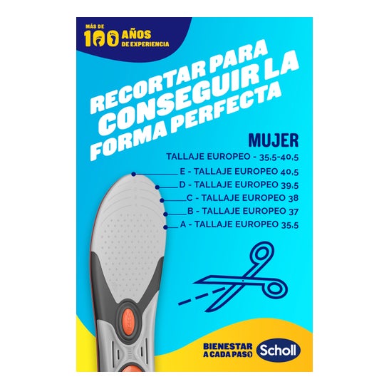 Scholl LiquiFlex Plantillas Soporte Extra Talla S 1par
