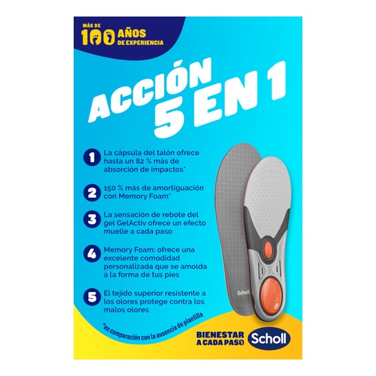 Scholl LiquiFlex Plantillas Soporte Extra Talla S 1par