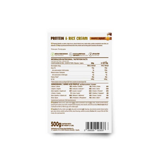 HSN Crema de Arroz Proteica Sirope de Arce 500g