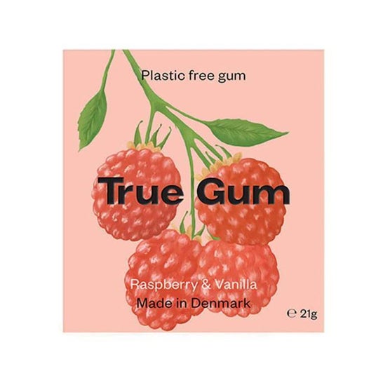 True Gum Chicles Frambuesa Vainilla Sin Plásticos 21g