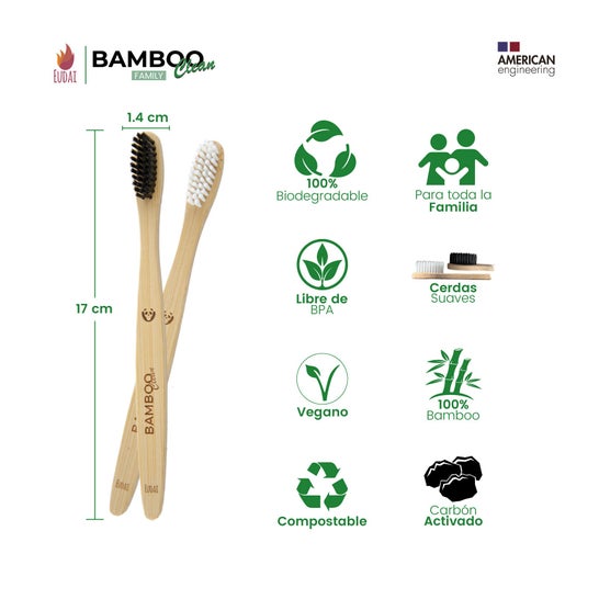 Bio White Cepillo Dental Blanqueador Bambú 4uds