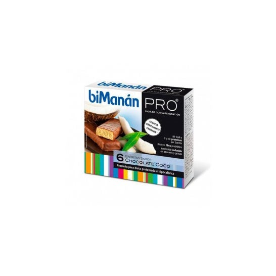 Bimanan Pro Barrita Chocolate Y Coco 6uds