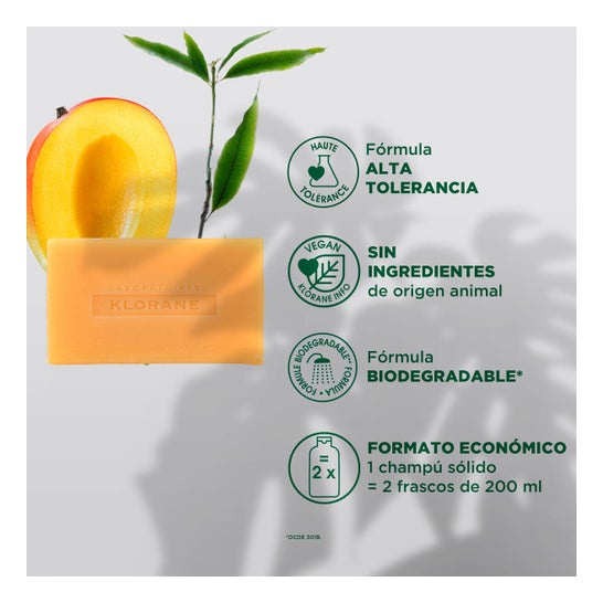 Klorane Champú Sólido al Mango 80gr