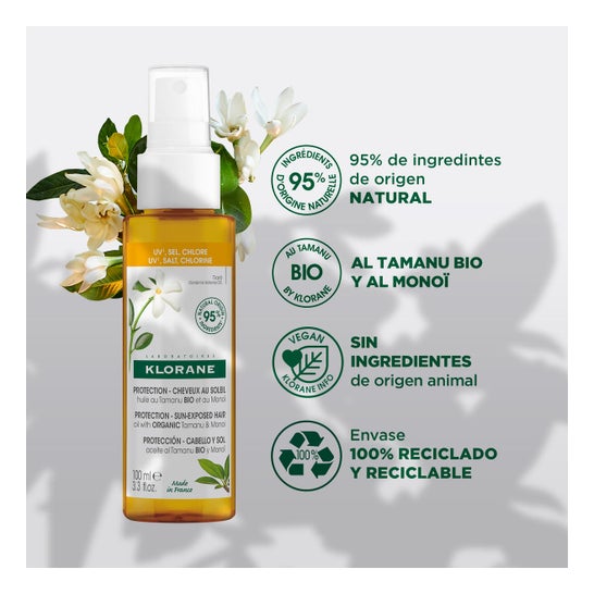 Klorane Aceite Capilar al Tamanu BIO & Monoï 100 ml