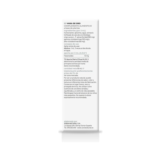 Extracto Vara Oro Xxi 50 ml Soria Natur