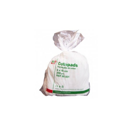COTOPADS RECTANGULAIRES COTON 8 X 10 CM (200) - Pharmacodel