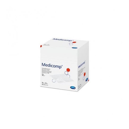 Medicomp Kompresse Box Nicht steril 7,5x7,5mm 2x25uts