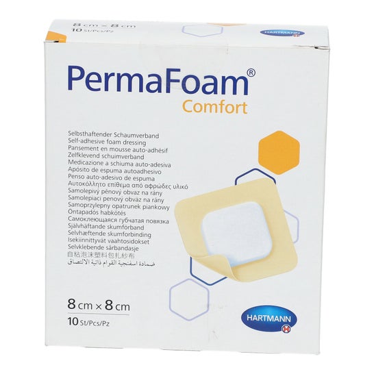 Permafoam Sacral Hydrocellular Dressing 8x8cm 10pcs