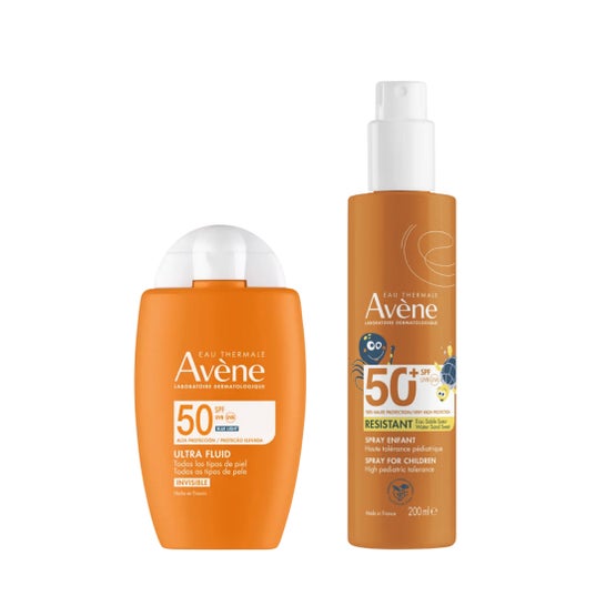 Avène Pack Ultra Fluido Invisible SPF50 50ml + Spray SPF50+ Pediátrico 200ml