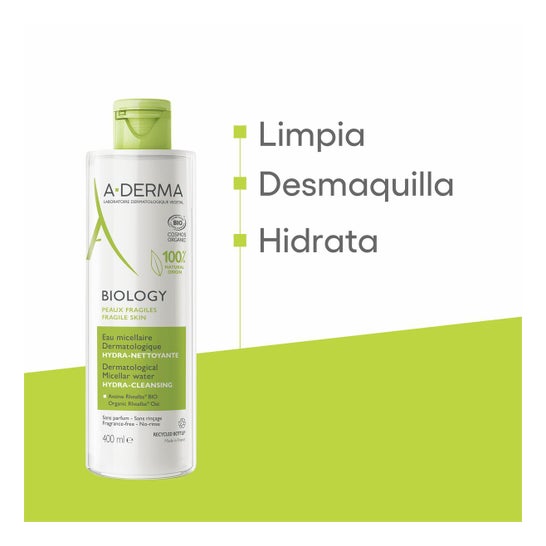 A-Derma Biology Agua Micelar Dermatológica 400 ml