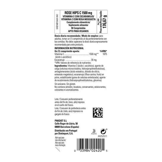 Solgar Vitamina C 1500 mg Escaramujo 90 comp