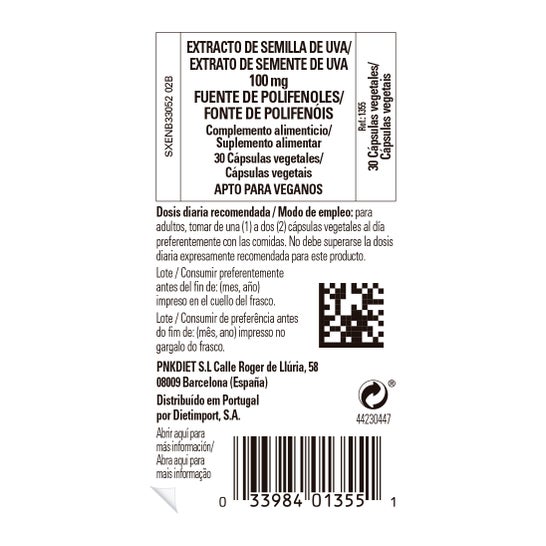 Solgar Uva Extracto de Semilla 100 mg 30vcaps