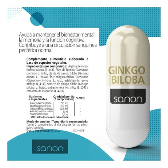 Sanon Ginkgo Biloba 120comp