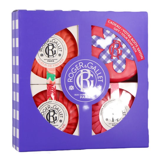 Roger & Gallet Cofanetto 3 Saponi Fico Ginger Rosso Rosa