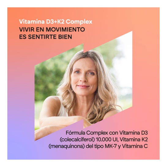 Nutralie Vitamina D3+K2 Complex 10000 UI + Vitamina C 60softgels
