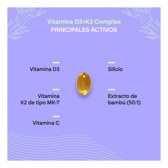 Nutralie Vitamina D3+K2 Complex 10000 UI + Vitamina C 60softgels